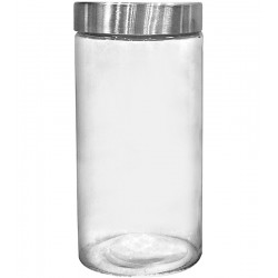 Porta Mantimento 1,75 Litros 21,5cm Altura Redondo Tampa Metal